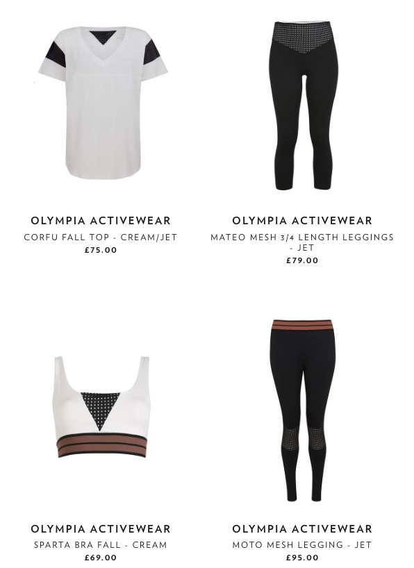 Olympia Activewear Moto Legging Jet/Cream