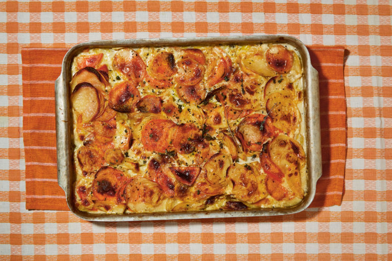 Creamy Sweet Potato Leek Bake Recipes Hip And Healthy