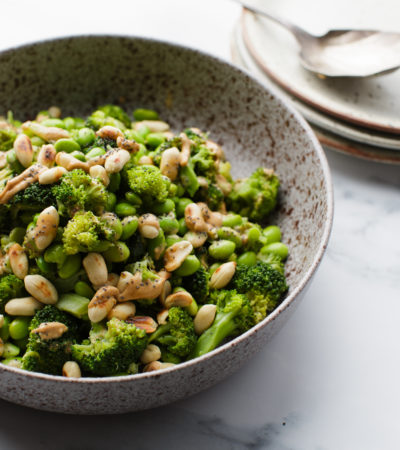 Asian Broccoli Salad with Maple Nut Butter