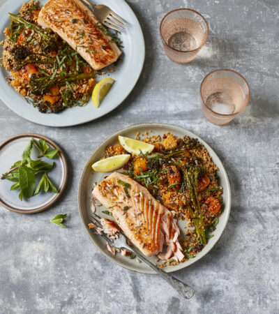 Salmon With Harissa Vegetable Couscous