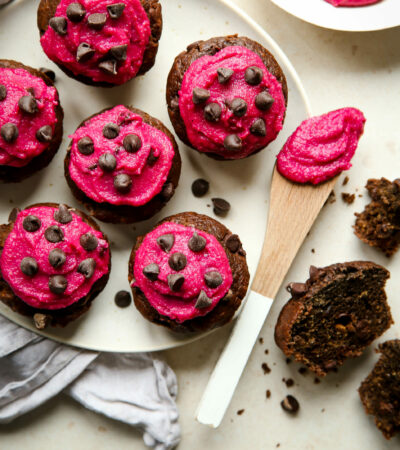Pink Beet & Chocolate Muffins