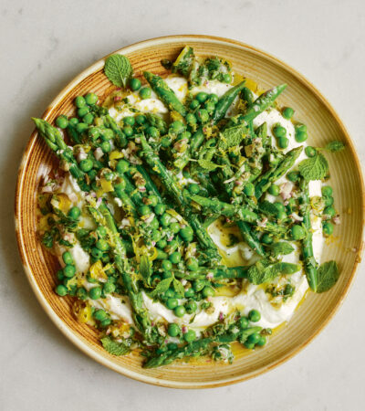 Salsa Verde Peas, Asparagus & Ricotta