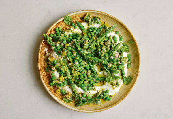 Salsa Verde Peas, Asparagus & Ricotta