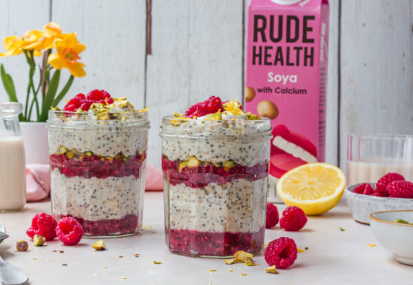 Lemon Raspberry Pistachio Overnight Oats-3