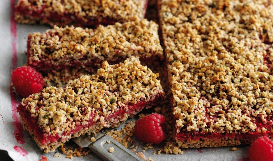 Raspberry Flapjack Slices | Recipes | Hip and Healthy